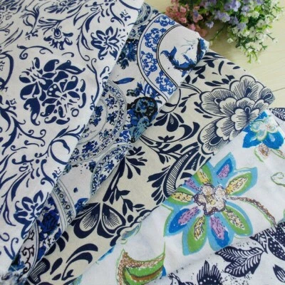 Mantel Disfraz Tradicional Chino Tela Algodón Lino Estampado Cian Por Metros Foto 1 de 4