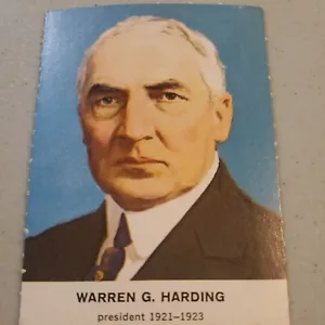 Tarjeta coleccionable Golden Press Presidents 1960 #28 de Warren G. Harding EX - Imagen 1 de 9