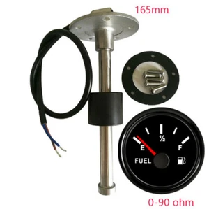 52mm 2-1/16" Car Fuel Level Gauge with 165MM Sender 0-90 ohms for Oil Tank Level - Imagen 1 de 10