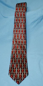 Corbata roja Biella negra Italia hecha a mano Britches of Georgetowne 100 % seda   - Imagen 1 de 10