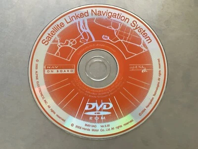2004 2005 2006 ACURA TSX NAVIGATION DVD ORANGE US CANADA VERSION 3.50 ACURA OEM - Image 1 of 4