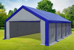 Partyzelt 5x10m Blau Grau PVC Festzelt Pavillon wasserdicht Profi Modular Event - Bild 1 von 11