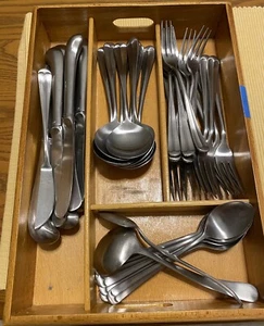 Towle Supreme Cutlery Stainless  LIBERTY BELL Knives, Forks, Spoons Set for 8+ - Picture 1 of 6