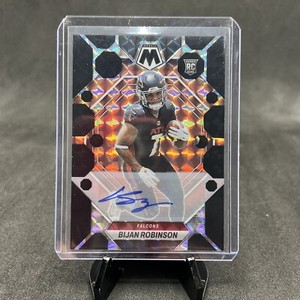 2023 Panini Mosaic Football Bijan Robinson Black Mosaic TRUE 1/1 Rookie Auto RC