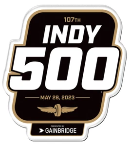 Indy 500 Stickers White Vinyl X 3