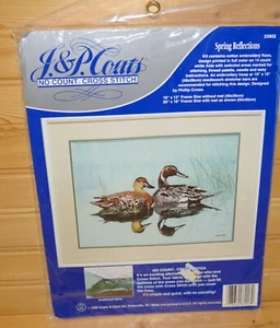 J & P Coats Spring Reflections Ducks - No Count - Kreuzstich-Set - versiegelt - Bild 1 von 3