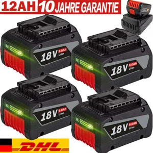 4X 12.0Ah Akku für Bosch 18V 8AH Professional GBA GSR GSB BAT618 BAT609 BAT620 O - Bild 1 von 15
