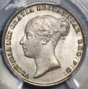 1842 PCGS MS 64 Victoria 6 Pence Great Britain Rare Silver Coin (21092301D) - Picture 1 of 7