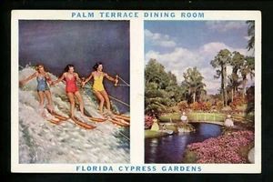Speisekarte ohne Postkarte Palm Terrace Esszimmer Florida Cypress Gardens FL Restaurant - Bild 1 von 2