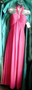 New pink VERB eve/prom/wedding dress.long,ruffled bodice,underskirts.size 6, - Picture 1 of 7