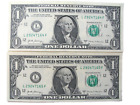 2 x $1 Dollar Bills Uncirclated Sequential Serial Numbers -29247 164 - 29247 165