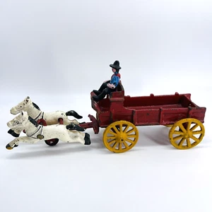 ESTUFA OHIO DE COLECCIÓN CO OSCO AMISH ROJO BUGGY BLANCO CABALLO RUEDAS AMARILLAS HIERRO FUNDIDO DÉCADA 1930 - Imagen 1 de 14