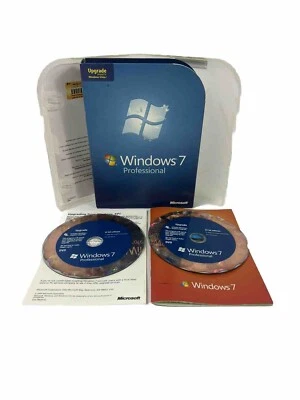 Microsoft Windows 7 Professional Full 32 & 64 bit DVD MS Win Pro Retail Box - Image 1 of 4