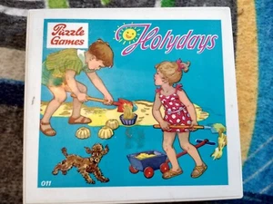 VINTAGE S&S TOYS HOLYDAYS 3 PUZZLES GAMES WEST GERMANY PLASTIC - Picture 1 of 7