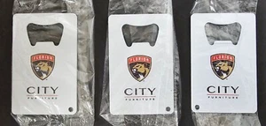 Florida Panthers NHL Hockey Logo Bottle Opener Metal City Furniture Lot of 3 New - Picture 1 of 5