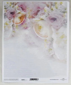 Material de manualidades, papel transparente, 112 g/m², rosas, P0007 - Imagen 1 de 1