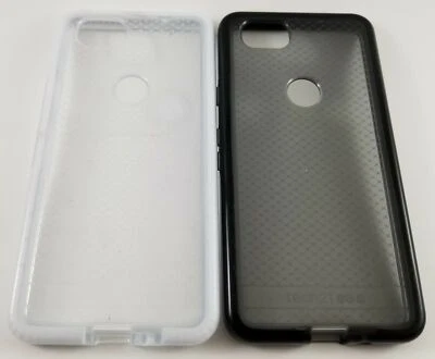 Authentic Tech21 Evo Check Case for Google Pixel 2 ** Smokey/Black & Clear/White - Image 1 of 3