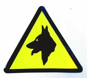Hundeeinheit Dreieck 280 mm fluoreszierend magnetisch Warnschild - Bild 1 von 1