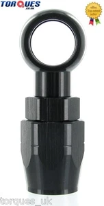 AN -6 (AN6 AN 06) 14.5mm Eye Banjo Swivel Seal Hose Fitting In Stealth Black - Picture 1 of 2