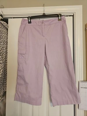 Женские БРЮКИ IZOD Capri ЛАВАНДА РАЗМЕР 6 Широкие Ноги Seersucker - Изображение 1 из 4