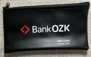 Bank QZK Bank Money Bag w/ Zipper 10 1/2" NEW - Picture 1 of 4