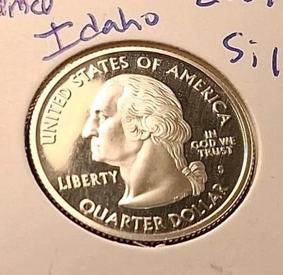 SILVER WASHINGTON QUARTER, CAMEO PROOF BU 2007-S IDAHO,  BEAUTIFUL,FREE SHIPPING - Image 1 of 2