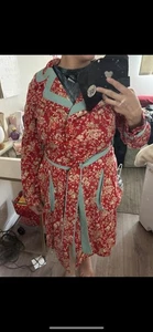 An Ren New York Art To Wear Coat Jacket Women S Cotton Rayon Blend Floral - Picture 1 of 8