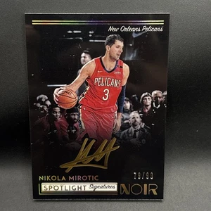 2018-19 Panini Noir Nikola Mirotic Auto Spotlight Signatures Refractor /99 - Picture 1 of 7