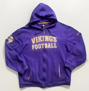 Minnesota Vikings Vintage Reebok Heavyweight Fleece Jacket Men’s XL Embroidered - Picture 1 of 15