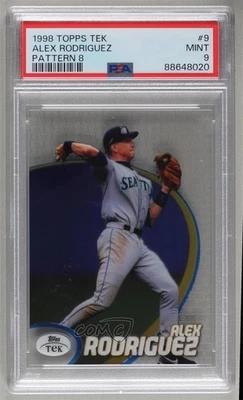 1998 Topps Tek Pattern 08 Alex Rodriguez #9 PSA 9 MINT - Image 1 of 3