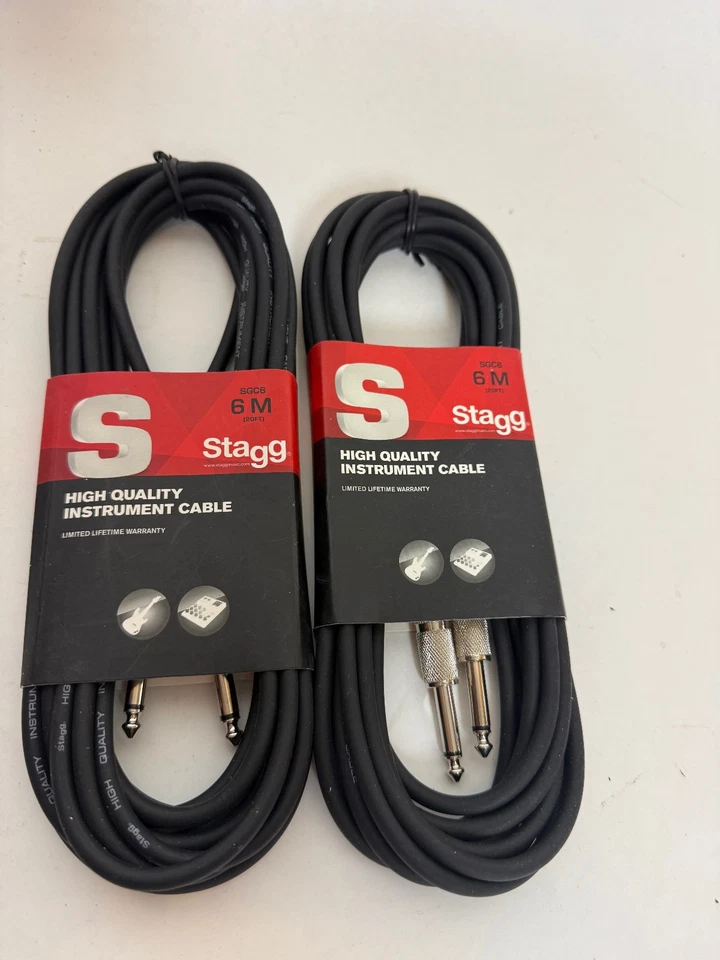 Stagg SGC6DL 20 Foot Heavy Duty Deluxe Guitar Amp or Other Instrument Cable