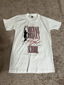 Vintage Nike Michael Jordan Flight School T Shirt Mens Medium White Orange - Picture 1 of 4