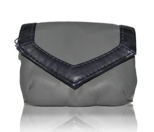NEW GRAY PVC COIN WALLET CLUTCH FOR BAG M STYLE LAB - Picture 1 of 1