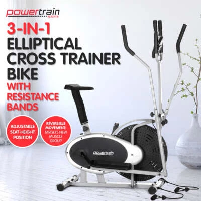 NNEDPE Powertrain 3-in-1 Elliptical Cross Trainer Exercise Bike with Resistance - Image 1 of 4