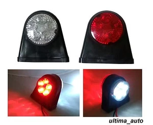 2 X 4 LED SMD Lato Gomma Luce Luci di Ingombro Rimorchio Camion Autocarro 24V - Bild 1 von 3
