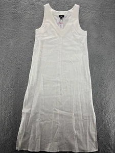 DKNY Linen Long Dress White Women’s Size Small Style P41C8FZK - Picture 1 of 6