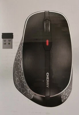 Cherry MW 8 ergo Ergonomische, kabellose Maus, Schwarz OVP - Bild 1 von 3