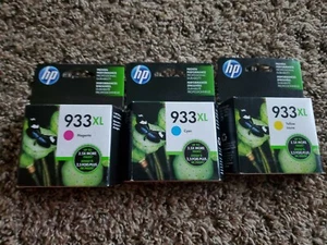 HP Genuine 933XL Color Ink 3 Pack Original OEM exp 2019 Cyan Yellow Magenta - Picture 1 of 6