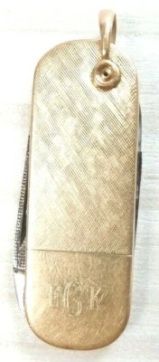 Antique Art Deco Pocket Knife Giesen & Forsthoff Solingen Germany 14K  - Image 1 of 4