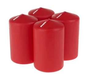"Velas de muñón vela" rojo sumergido 10 cm" 4 piezas 28 horas coronas - Imagen 1 de 1