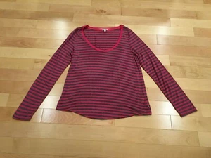 Juicy Couture Long Sleeve Pink & Gray Metallic Scoop Neck Top - Juniors XL - Picture 1 of 9
