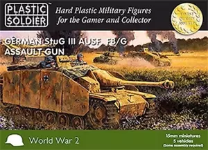WW2V15005 - 15MM TEDESCO STUG III AUSF F8/G PISTOLA D'ASSALTO NUOVA SOLDATO DI PLASTICA - Foto 1 di 2