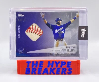 CHRISTIAN YELICH 2020 Topps BASEBALL RELIC /10 SSP From Cycle Game! RARE Brewers - Image 1 of 4