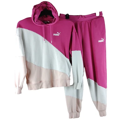 Puma Talla S Sudadera con Capucha Top M Pantalones Multicolor 2 piezas Conjunto de Sudadera de Uso Activo con Bolsillo Foto 1 de 4