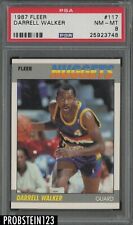 1987 Fleer Basketball #117 Darrell Walker Nuggets PSA 8 NM-MT
