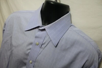 Jos. Camisa social coleção executiva xadrez azul A Bank tamanho 16 1/2 35 100% algodão - Imagem 1 de 3