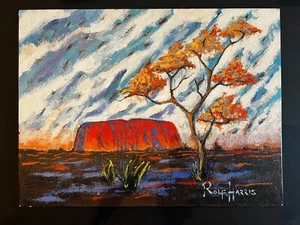 Pintura original Rolf Harris Ayers Rock Uluru - Imagen 1 de 2