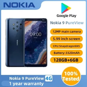 Nokia 9 Pureview TA-1087 128GB Dual SIM Unlocked Android Smartphone New Sealed - Picture 1 of 12