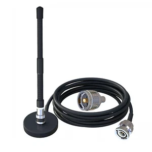 CB Antenna 27MHz with Magnetic Base RG58 Extension Cable BNC to PL259 Connector - Picture 1 of 8