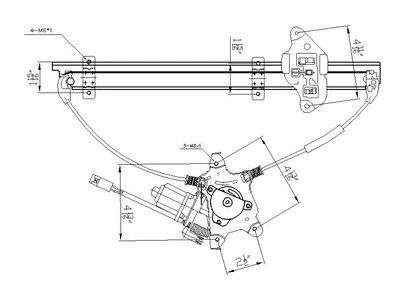 REGULADOR VENTANA DELANTERA IZQUIERDA NUEVO COMPATIBLE CON NISSAN SENTRA 2000 01 02 03 2004 2005 2006 Foto 1 de 1